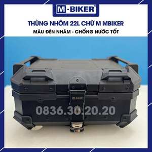 MBiker 22L M-Shaped Aluminum Rear Top Box <b>Motorbikes</b> ABS Waterproof Stainless Steel <b>Lock</b> 7kg 42x34x24cm - Product Image 2