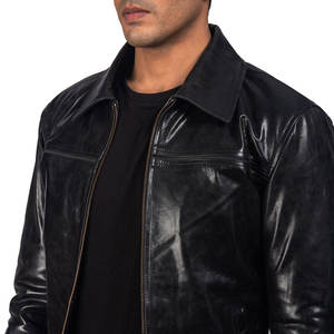 Classic College Style <b>trucker</b> Leather <b>Jackets</b> Best Design <b>Men</b> Winter Custom Design Leather <b>jacket</b> for <b>men</b> DDP Shipping - Product Image 6