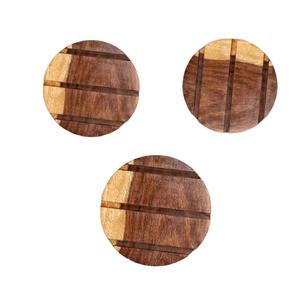 แผ่นรองแก้วทำจากไม้อะคาเซียแผ่นรองแก้วทำจากไม้ธรรมชาติสำหรับตกแต่งโต๊ะเป็นมิตรกับสิ่งแวดล้อม - Product Image 4