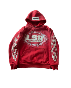 Hecho en fábrica personalizar 100% algodón lavado ácido Denim desgastado bordado Sudadera con capucha invierno Streetwear Sudadera con capucha para Unisex - Product Image 3