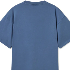 Camiseta de manga corta de gran tamaño con cuello redondo de fibra de bambú y algodón 100% de 200gsm de alta calidad para hombre con logotipo personalizado con patrón sólido - Product Image 4