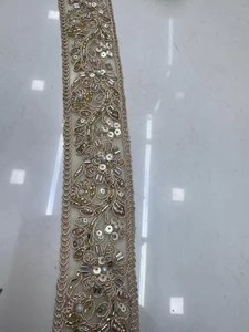 Encaje Bordado con Cuentas de Malla Elegante y Sostenible, Adorno de Encaje Hecho a Mano para Vestidos de Novia de Lujo, Textiles para el Hogar, Cortinas, Faldas y Accesorios - Product Image 3