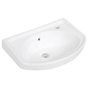 Baño de tamaño pequeño estilo columna con columna triangular simple, mini lavabo de pie de cerámica integrado, lavabo de balcón - Product Image 6