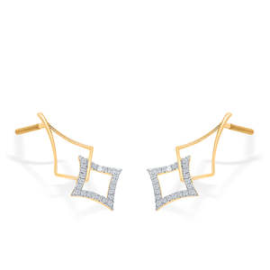 Imperial Glide Gold Plated Drop <b>Earrings</b> for Women-<b>Pearl</b> <b>Diamond</b> & Zircon Wedding Jewelry - Product Image 4