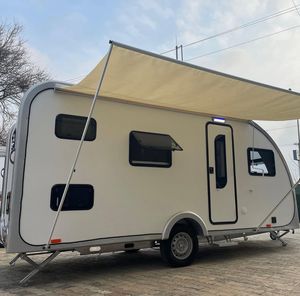 Remolque de caravana pequeño tipo lágrima, totalmente equipado, de acero inoxidable, con doble amortiguador, capacidad para 8 personas, ligero y mini. - Product Image 3