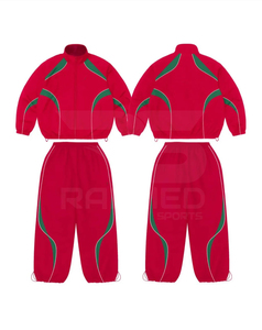 ชุดวอร์มกันลมดีไซน์ทันสมัย ผลิตจากไนลอน 100% พร้อมซิปและแถบสะท้อนแสง สำหรับผู้ชาย - Product Image 1