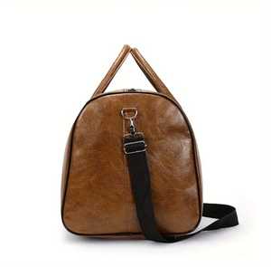 Vintage-Style <b>Large</b> Capacity PU Travel <b>Duffel</b> <b>Bag</b> for Men and Women Adjustable Shoulder Strap Custom <b>Bags</b> - Product Image 5