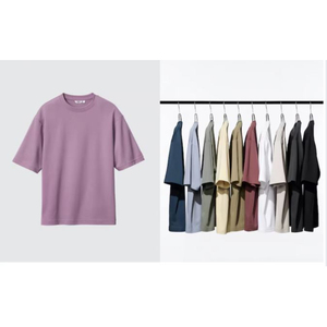 Qualité supérieure Tendance Femmes Col Rond Brodé Tissu Tissé Simple T-Shirt À Manches Courtes Casual 100% Coton - Product Image 1