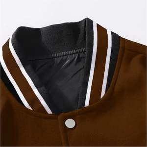 Veste de baseball pour hommes, veste d'université, fermeture à boutons sur le devant, tissu non extensible, vêtements d'extérieur athlétiques pour le sport, tenue décontractée - Product Image 3