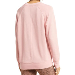 Vente en gros de sweat-shirts à col ras du cou personnalisés pour femme, sweat-shirt de couleur unie à séchage rapide et respirant avec service OEM, prix bon marché - Product Image 2