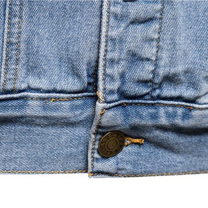 Chaqueta vaquera sin cuello para hombre, corte ajustado, estilo casual, de algodón transpirable, estilo urbano, color liso, para otoño e invierno - Product Image 4