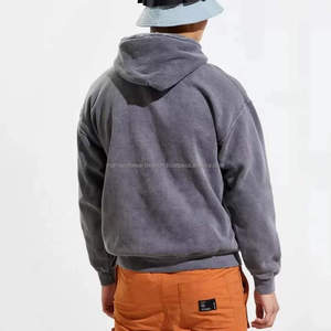 Pull à capuche Vintage en coton pour hommes, Streetwear, surdimensionné, Logo personnalisé, peinture, impression d'éclaboussures, déchiré - Product Image 1