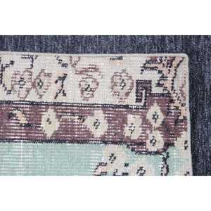 Tapis de 2,7 x 6,9 pieds, petit tapis vintage, tapis patchwork vert - Product Image 5