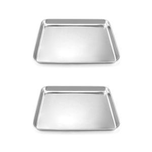 Soporte DE MAYO grande de alta calidad, bandeja plana de acero inoxidable, espejo, bandeja para servir, bandeja rectangular para servir frutas, platos, comida - Product Image 3