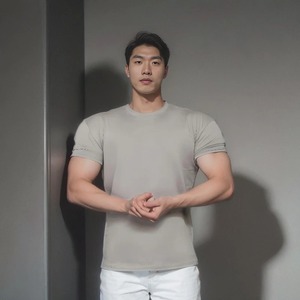 Summer Gym Sports Fitness T-shirt à manches courtes Hommes Training Cotton Breathable Tops Solid Color Tee Casual Sweatshirt Clothing - Product Image 4