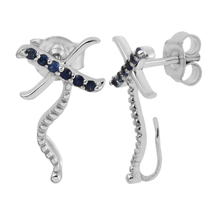 Joyería fina de lujo de alta calidad, pendiente de piedras preciosas de zafiro azul de Plata de Ley 925 para mujer, joyería de regalo - Product Image 5