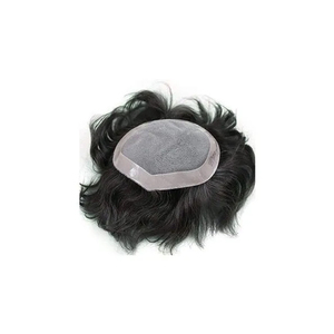 Pelucas de cabello humano Remy con frente de encaje HD, 8 pulgadas, envío gratis, tupé ondulado Natural para hombres, sistema de cabello de repuesto, cabello indio BD - Product Image 6