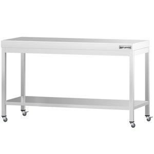โต๊ะกลางสแตนเลสเชิงพาณิชย์ PREMIUM - 1600x800 มม. - พร้อมชั้นวางด้านล่าง - Product Image 5