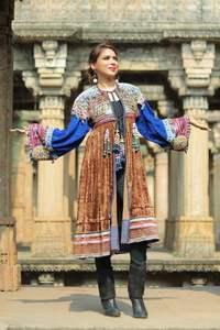 Vestido kuchi vintage étnico tribal, vestido tradicional multicolor de fiesta Kuchi afgano/Pakistán, ropa tradicional afgana - Product Image 5