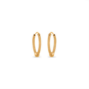 Boucles d'oreilles créoles plaquées or avec perles et zircons, style religieux tendance pour fêtes et cadeaux - Product Image 4