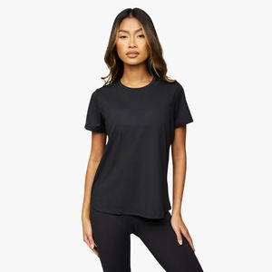 Venta al por mayor 2024 verano Casual blanco letra impresa camisetas para mujeres de manga corta camisas de las mujeres - Product Image 1