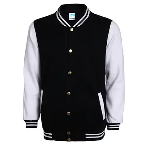 2026 hiver à manches longues hommes vestes en gros toile personnalisée Letterman Baseball coupe-vent support grande taille manteaux blanc Bomber - Product Image 1