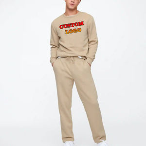 Streetwear de haute qualité grande taille 100% coton éponge française 450GSM couleur unie pull respirant sweat et ensemble de survêtement Baggy - Product Image 4