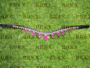 Brida ecuestre de carreras con logotipo personalizado, suministro al por mayor, los mejores precios, bandas para cejas de caballo occidentales, caballo de PVC de cuero con cuentas de piedra - Product Image 5