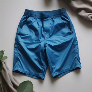 Short coupe-vent taille élastique pour hommes 100% Nylon Camping Short imperméable hommes léger coupe-vent Short de pluie - Product Image 4