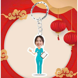 Customized Medical Team Appreciation Keychains Made-to-Order Anime Keychain Toys of Doctor & <b>Nurse</b> for Mica Material - Product Image 2