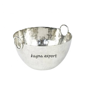 Cuenco de cubo de hielo de acero inoxidable de lujo hecho a mano, Enfriador de vino y champán para fiestas para bares - Product Image 1