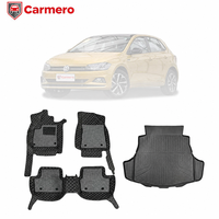Accessoires de voiture, tapis de voiture 7D de luxe à double couche avec tapis en spirale XPE, fabrication sur mesure, vente en gros, pour VW Polo 2018-2024