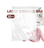 Grands sacs en plastique transparents à fermeture éclair personnalisés avec logo, fermeture à glissière épaisse et poignée pour vêtements, chaussures, emballage transparent en fourrure