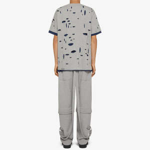 T-shirts écologiques respirants pour hommes, style streetwear, 250 g/m², 100 % coton, poids lourd, col rond uni, coupe régulière personnalisée - Product Image 3