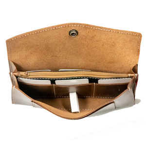 Sac fourre-tout en cuir de haute qualité, grand format, pour femmes, portefeuille en cuir souple, fermeture éclair décontractée, portefeuille long, écologique - Product Image 6