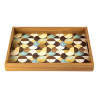<strong>Amazons</strong> <strong>Best</strong> <strong>Selling</strong> Wooden Serving Tray Sticker Decal Print Tableware Food Table Tray Wholesale Dish Rectangular Tea Coffee Tra