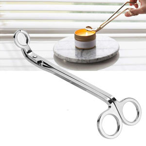 Espejo pulido Acero inoxidable velas sujetando recortadores con mangos curvos velas personalizadas tijeras 7,9 pulgadas - Product Image 5