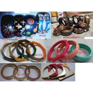 Bracelets avec motifs personnalisés Vente en gros de fournitures de bijoux à la mode Bracelets et joncs en résine Bracelets en résine du Rajasthan - Product Image 4