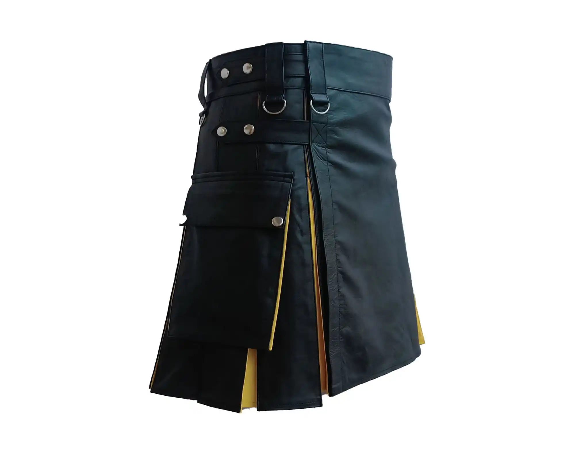 Leather Kilts For Men's 2024 New best Design Leather Strap kilts Breathable custom color and size Cheap Price Kilt Available