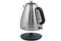 Bouilloire sans fil Orava rétro 2000 W en acier inoxydable 1,7 L certifiée UE pour usage domestique, extérieur, voiture/camping-car, arrêt automatique