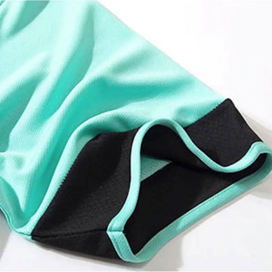 ชุดฟุตบอลสำหรับทั้งชายและหญิงชุดเสื้อฟุตบอลผ้าโพลีเอสเตอร์100% สีฟ้าและดำแบบกำหนดเองกันน้ำสำหรับทีมฟุตบอล - Product Image 2