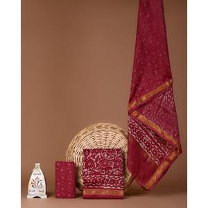 ชุดสูทมาเฮชวารีลายพิมพ์บล็อกสำหรับผู้หญิง - Product Image 1