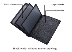 กระเป๋าสตางค์ใบสั้น หนังวัวชั้นแรก กระเป๋าสตางค์ผู้ชายแนวตั้ง ทำจากหนังแท้ - Product Image 4