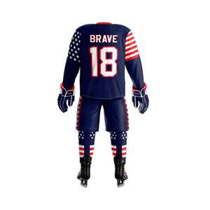 Ensemble d'uniformes d'équipe de hockey sur glace de haute qualité avec tissu évacuant l'humidité pour l'entraînement et la performance de match compétitif - Product Image 5