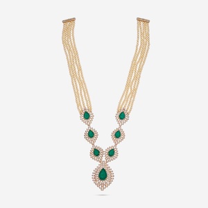 Collier superposé en zircon imitation perle goutte d'eau, tendance, pour mariage 180304 - Product Image 1