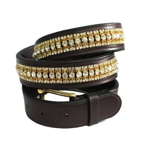 Vente chaude pur cuir de vachette indien ceintures dames classique luxe robe ceinture fonction réglable boucle en métal qualité d'exportation - Product Image 2