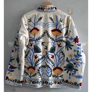 Luxury Hand Embroidered <b>Velvet</b> Winter <b>Coat</b> Ethnic Boho Jacket for <b>Women</b> - Product Image 4
