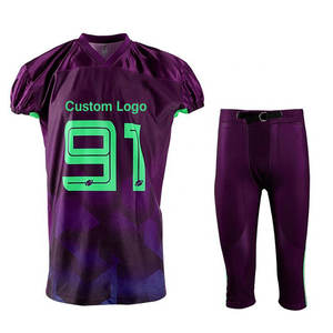 Maillot de football américain personnalisé à conception 2025 pour hommes et jeunes chemise et pantalon d'entraînement imprimés à manches courtes - Product Image 6