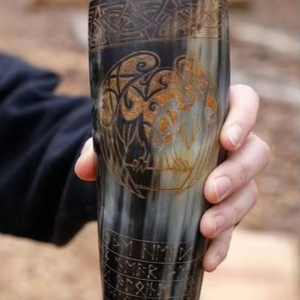 Tradition Natural Best Quality Natural Real Horn Handmade Viking Drinking Horn with Best Quality by Export From India - Product Image 1