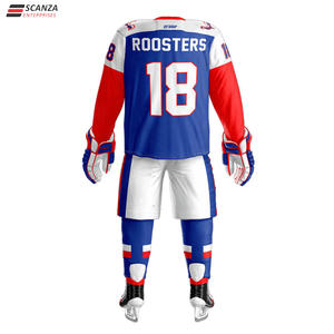 Jersey de hockey sobre hielo profesional unisex, aparejos personalizados, bordado de sarga, OEM equipos personalizados, uniforme, precio de fábrica, estilo establecido - Product Image 5